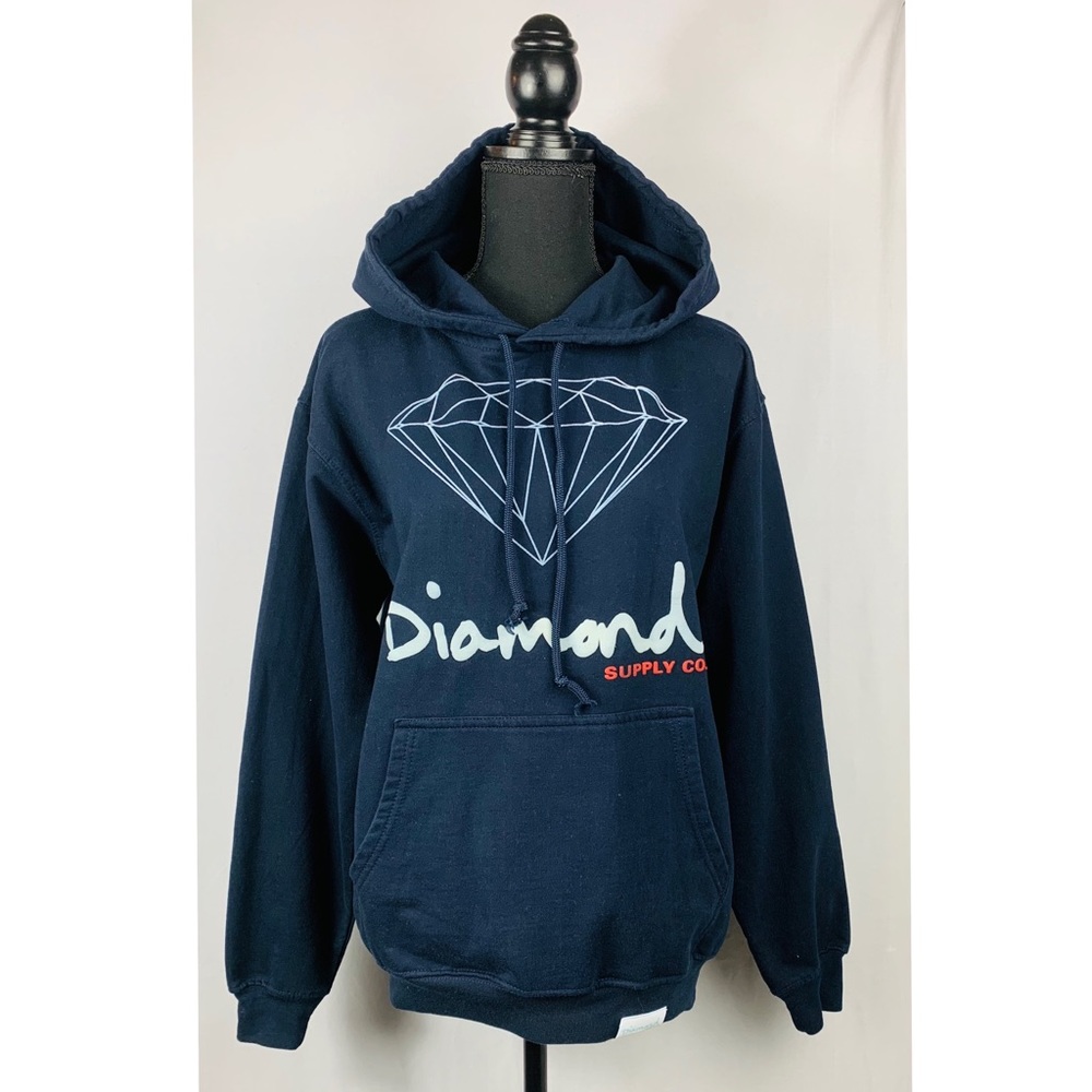 Diamond Supply Co. Men's Graphic Logo Pullover Fleece Hoodie Sweatshirt.
